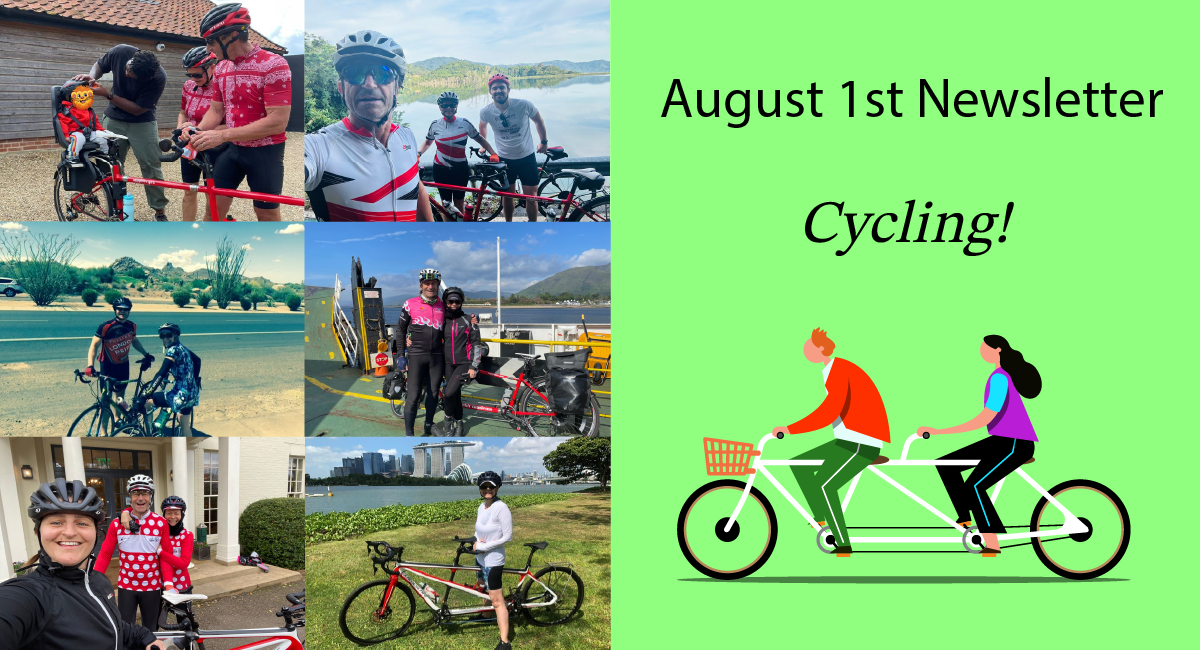 August 1st Newsletter: Power of Cycling!